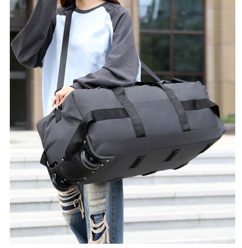 Travel Bag, Large Capacity Handbag, Portable Outdoor Carry-On Luggage, Wheeled Travel Bag, Convenient and Practical Unisex Travel Bag