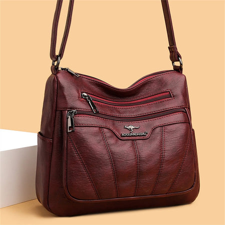 Soft Leather Women Bag Branded Designer Ladies Handbag Purses 2023 Luxury Female Shoulder Bag Large Capacity Crossbody Bags Sac