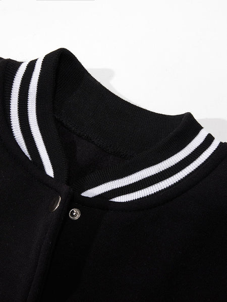 Chicago University Printing Baseball Coat Mens Basics Sporty Jackets Fleece Warm Soft Sportswear Casual Pocket Men'S Clothes