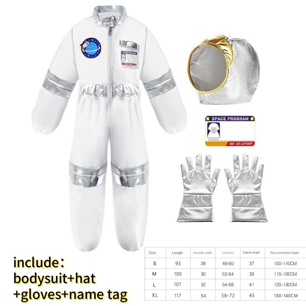 New Astronaut Boys Girls Cosplay Costume for Kids Spaceman Child Halloween Dress Up Children Rocket Jumpsuit Outfit Bodysuits