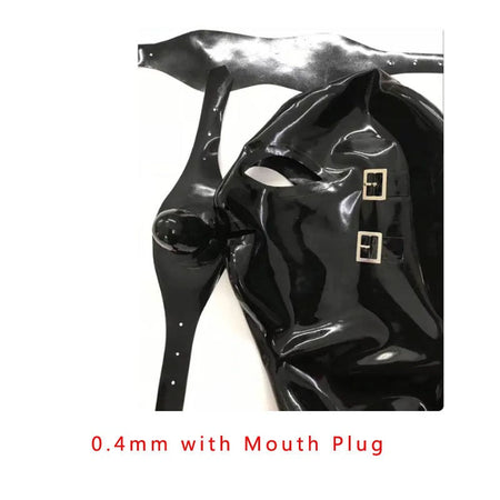 Latex Catsuit Sexy Fetish Hoods 100% Natural Latex Materials  with Back Zip Adults Latex Mask Unisex Handmade Head