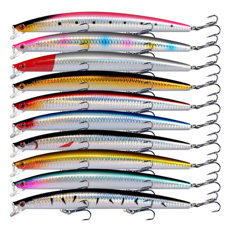 1pcs 18cm 24g Minnow Fishing Lure Laser Hard Artificial Bait Plastic Big Fake Fish Lures Sea Fishing Bait Crankbait Wobblers