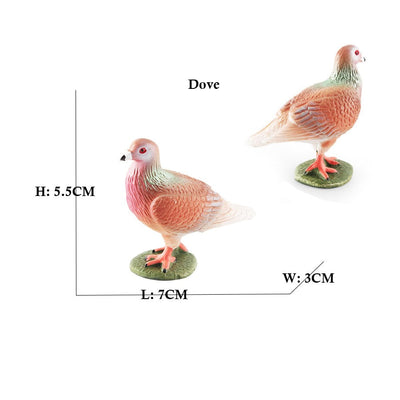 Owl Flamingo Turkey Toucan Seahawk Model Animal Figurines Plastic Bird Toy Action Figure Jungle Adventures Kids Gifts Forest zoo