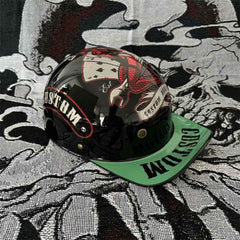 Moto Retro Baseball Helmet Motorcycle Helmet Scooter Men's and Women's Outdoor Fashion Half Helmet