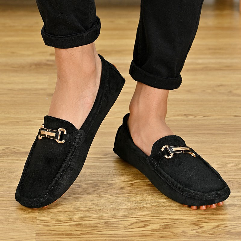 YRZL Loafers Men Big Size 48 Soft Driving Moccasins High Quality Flats Genuine Leather Shoes Men Slip-on Suede Loafers for Men