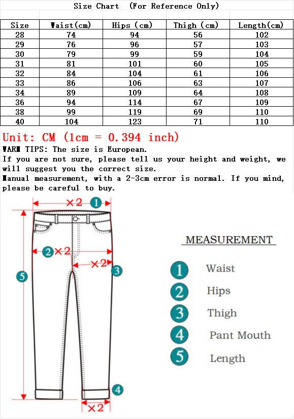2024 NEW Men's Fashion Business Jeans Classic Style Casual Stretch Slim Jean Pants Male Brand Denim Trousers Black Blue