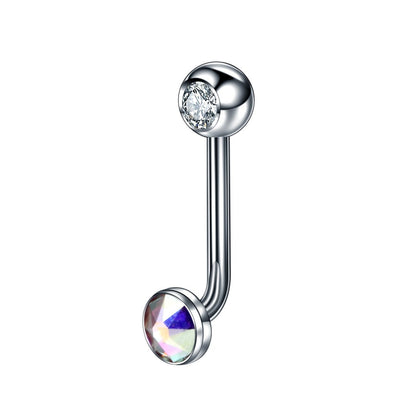 1PC Titanium Christina Vertical Hood Piercings Flower Lip Rings Opal Sexy Lip Piercings VCH Eyebrow Piercings Jewelry