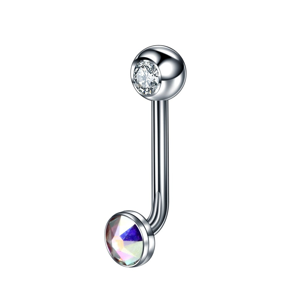 1PC Titanium Christina Vertical Hood Piercings Flower Lip Rings Opal Sexy Lip Piercings VCH Eyebrow Piercings Jewelry