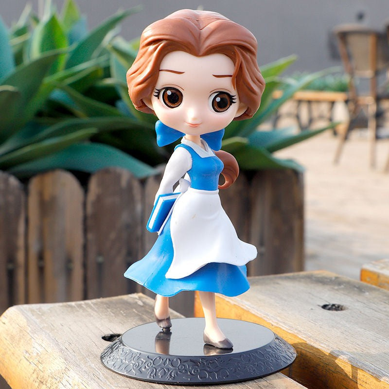 14cm Disney Q Posket Beauty and the Beast Toys Belle PVC Princess Figures Action Collectible Model Doll
