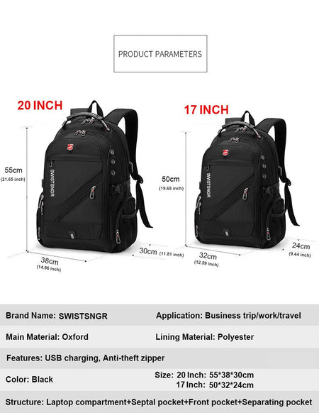 2025 Waterproof 17/20 Inch Laptop Backpack Men Airplane Travel Backpack Women Oxford Rucksack Male School Bag modern Mochila
