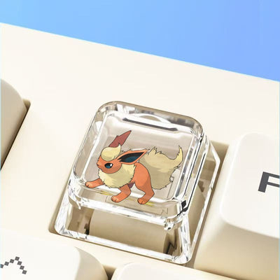 Pokemon Cross mechanical keyboard personalized anime keycap single Charmeleon Blastoise Eevee transparent cartoon keycap