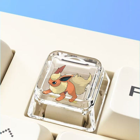Pokemon Cross mechanical keyboard personalized anime keycap single Charmeleon Blastoise Eevee transparent cartoon keycap