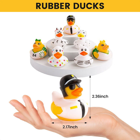 1-100pcs Rubber Ducks in Bulk,Assortment Duckies for Jeep Ducking Floater Duck Bath Toys Party Favors
