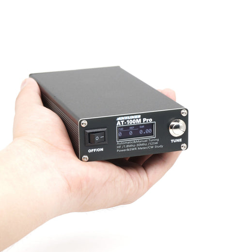 ANTUNER AT100M Pro 1.8mhz-30mhz 100W Antenna Tuner Support Morse Code Exerciser Standing Wave Meter Power Meter For HF Radio
