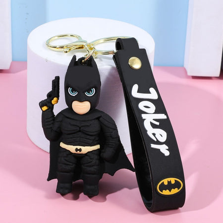 Anime Harley Quinn cartoon Marvel Batman Joker image doll bag keychain cute pendant Wonder Woman car accessories keychain