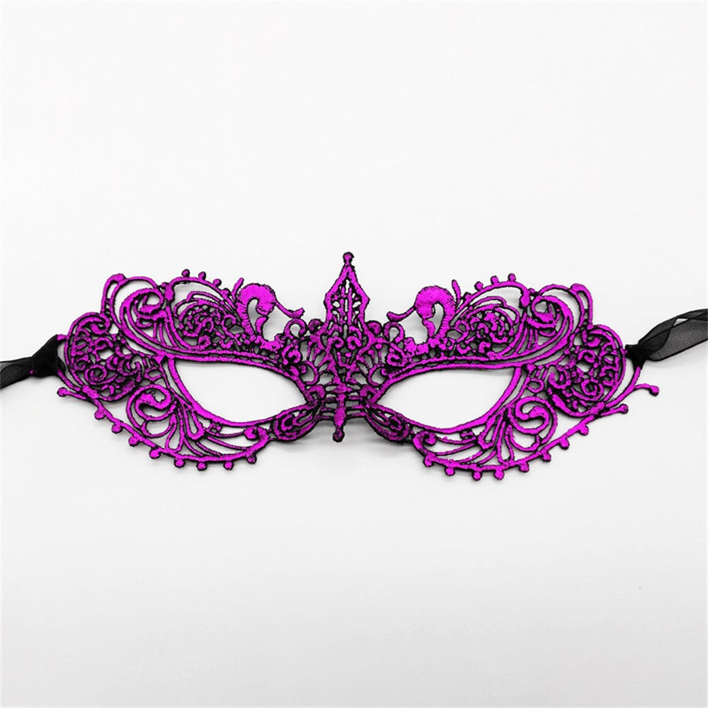 Women Sexy Hollow Lace Masquerade Gold Black Face Mask Princess Party Cosplay Prom Props Costume Nightclub Queen Eye Mask Exotic