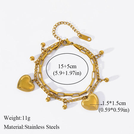EILIECK 316L Stainless Steel Gold Color Starfish Moon Star Charm Bracelet For Women New Trendy Wrist Chain Jewelry Gift Party
