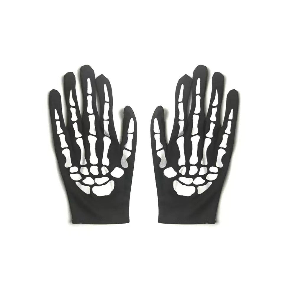 Terror Stitch Halloween Party Cosplay boy Adult Death Black Cloak, Halloween Death Skull Skeleton Ball Costume Prop Set
