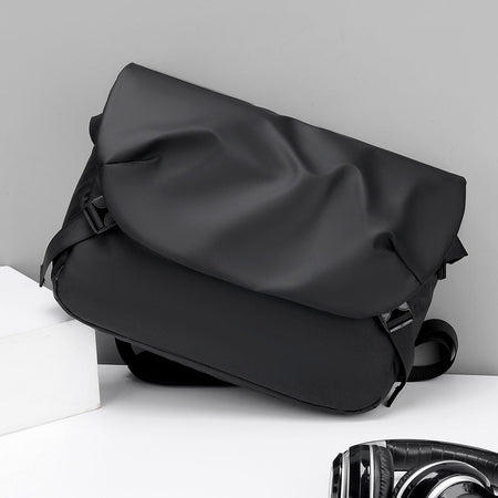Minimalist Black Men's Shoulder Bag Male High Quality Waterproof Briefcase Crossbody Bag Business Style Messenger Bags for Men