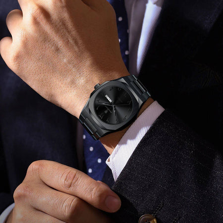 POEDAGAR Fashion High Quality Men Clock Date Week Waterproof Watch For Man Quartz Stainless Steel Luxury Men's Watches Reloj+Box
