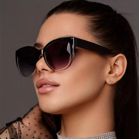 Fashion Street Trend Cat Eye Sunglasses Women Leopard Square Frame Sun Glasses UV400 Lady Brand Designer Eyewear ????? ??? ?????