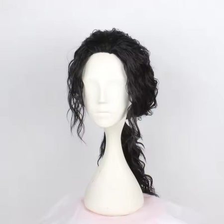Michael Jackson Cosplay Wig Or Glasses MJ Long Black Curly Synthetic Wig Hair Headwear Halloween Cosplay Wigs Accessories Prop
