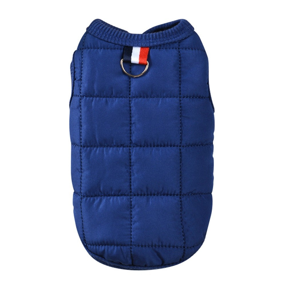 Winter Warm Cotton Padded Jacket Windproof Simple Dogs Vest Coats For Small Medium Dog Puppy French Bulldog Pet Dogs Clothing