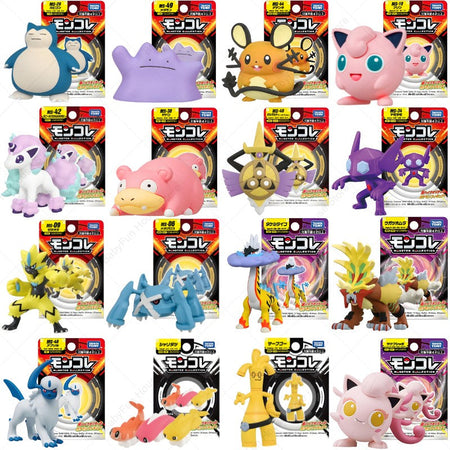 Original Takara TOMY Pokemon Ditto Jigglypuff Figure Toy Dedenne Slowpoke Mega Gyarados Lucario Gengar Anime PVC Model Doll Gift