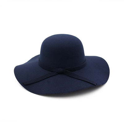 winter Hats For Women Bucket cap Soft Vintage Wide Brim Wool Felt Bowler Fedora Hat Floppy Cloche Women's Large Hat Church cap