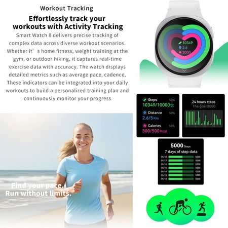 2026 Watch GPS Track Smart Watches For Men Women Sport Heart Rate Bluetooth Call NFC IP68 Waterproof Compass Smartwatch 8 Mini