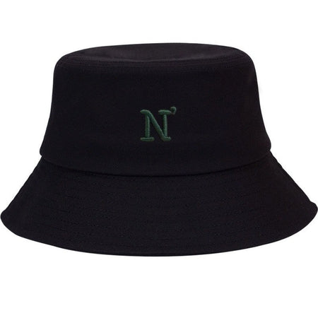 N Letter Cotton Bucket Hat for Men Women Adjustable Simple Style Fishing Cap Soft Sun Protection Outdoor Casual Daily Hat Gift