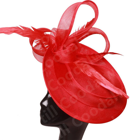 Bride Wedding Mesh Fascinators Church Hat Ladies Women Derby Big Fascinator Hats Party Event Headpiece Bride Wedding Pillbox Cap