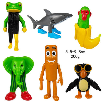 Italian Brainrot Tung Sahur Figure Toy Tralalero Tralala Figures Bombardino Crocodilo Shimpanzini Bananini Model Decor Doll Gift