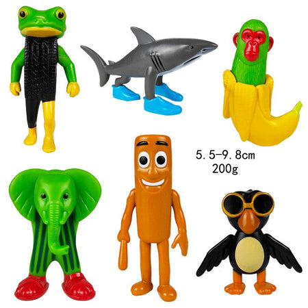 Italian Brainrot Tung Sahur Figure Toy Tralalero Tralala Figures Bombardino Crocodilo Shimpanzini Bananini Model Decor Doll Gift