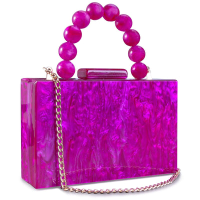 Acrylic Handbag Casual Trend Small Square Bags Women Clutches Wedding Party Dating Lady Trendy Evening Bags Chain Shoulder Bag