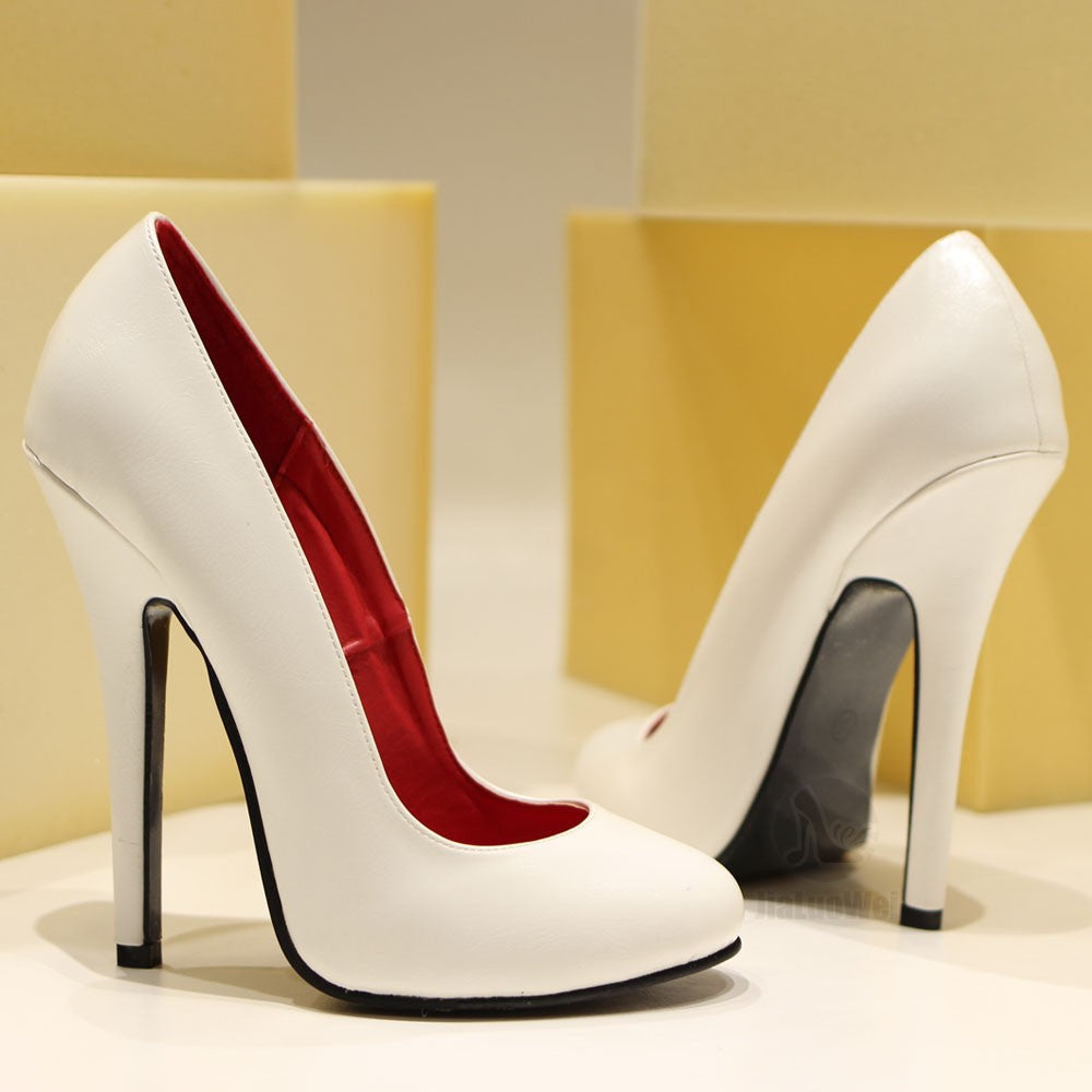 5.5 Inch Stiletto High Heel Unisex Sleek Night Club Round Toe Pump Plus Size Shoes Party Shoes Size36-46 In Stock