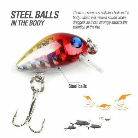 10Pcs Crankbaits Fishing Lures Mini Fishing Floating Bass Hard Wobbler Bait Lures Fishing Crankbait