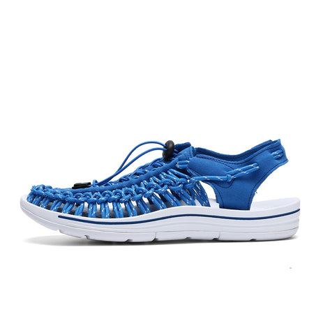 2024 New Arrival Summer Men's Shoes Breathable Beach Loafers Hand Woven Roman Sandals High Quality Men's Comfortable Flats