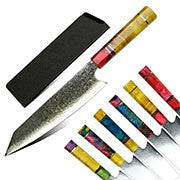 67-LAY Damascus Kitchen chef knife Set,Japanese Santoku Nakiri Knife Utility Knife Boning Knife,Cooking knife Olive wood HD
