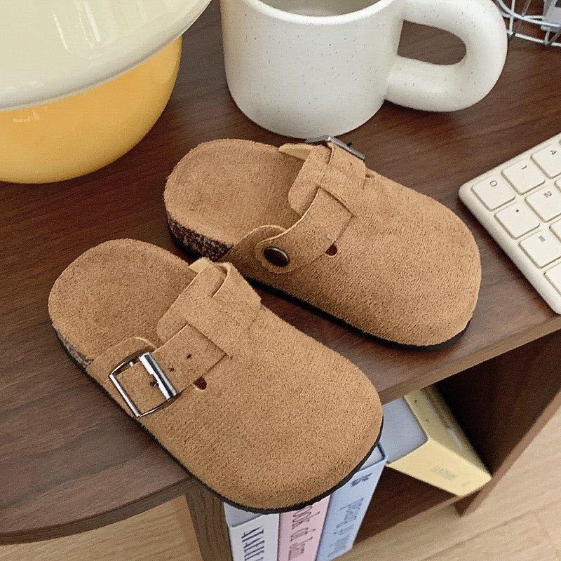 2025 Children's Birkfoot Summer New Anti-slip Soft Bottom Single Shoes Girls Boys Baby Bean Bean Birk Foot Slippers Summer