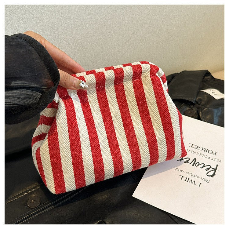 Woven Crochet Purses for Women Beach Clutch Handbags Dumpling Hobo Casual Colorblock Bag Ladies Ruched Cloud Purse