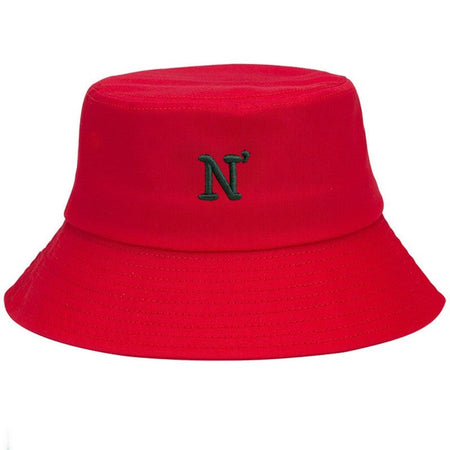 N Letter Cotton Bucket Hat for Men Women Adjustable Simple Style Fishing Cap Soft Sun Protection Outdoor Casual Daily Hat Gift