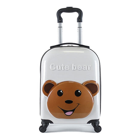 18 Inch ABS Spinner Cartoon Children's Trolley Case Wheel Suitcase Cute Animal 3D Three-dimensional Student Travel Luggage