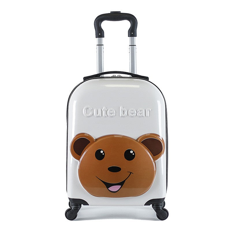 18 Inch ABS Spinner Cartoon Children's Trolley Case Wheel Suitcase Cute Animal 3D Three-dimensional Student Travel Luggage