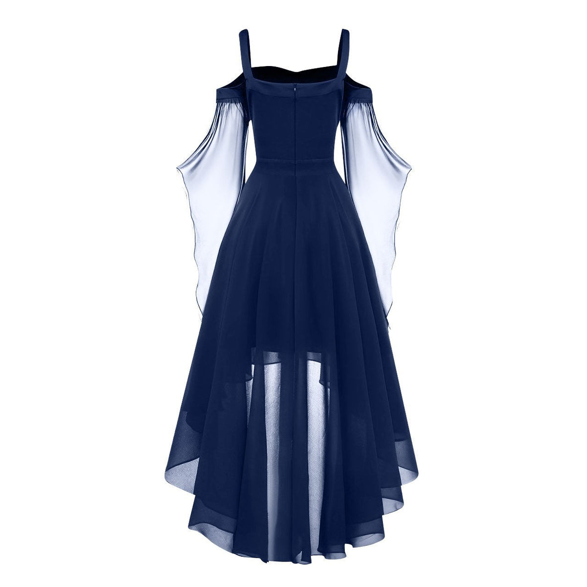 2024 New Women Fairy Skirt Plus Size Cold Shoulder Butterfly Sleeve Halloween Witch Gothic Dress Elegant Party Evening Dresses