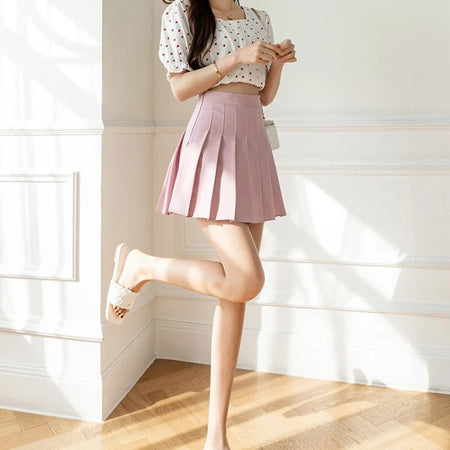 White Women Pleated Skirts Summer High Waist Zipper Girls Dancing JK Mini Skirts Black Fashion Student A Line Faldas 2024