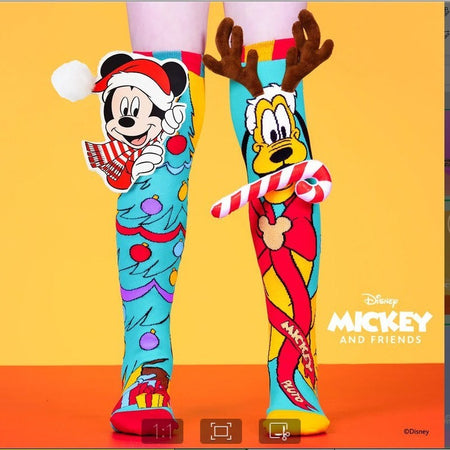 Christmas Gift Disney Cute Girl Mid Tube Three-Dimensional Fashion Handmade Ears Handmade Socks Mickey Minnie Cosplay Accessory