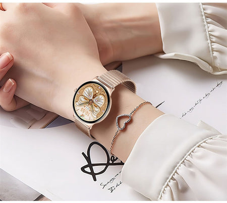 For Huawei New Ultra Slim AMOLED Smart Watch Women Screen Always Display Time Heart Rate BT Calling High-end Fashion Smartwatch