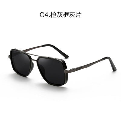 MIZHO Brand Tony Stark Iron Man Sunglasses For Men Driving Fashion COOL High Quality Driving Polarized Sun Glasses UV Protection