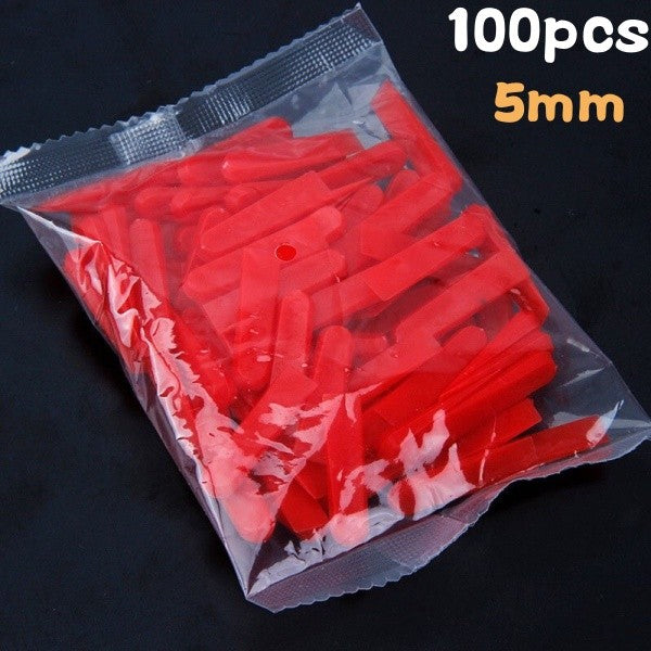 100pcs Reusable 5/6/10mm Plastic Tile Wedge Spacer Leveling Clips Floor Locator Ceramic Tiling Laying Adjustment Construction To
